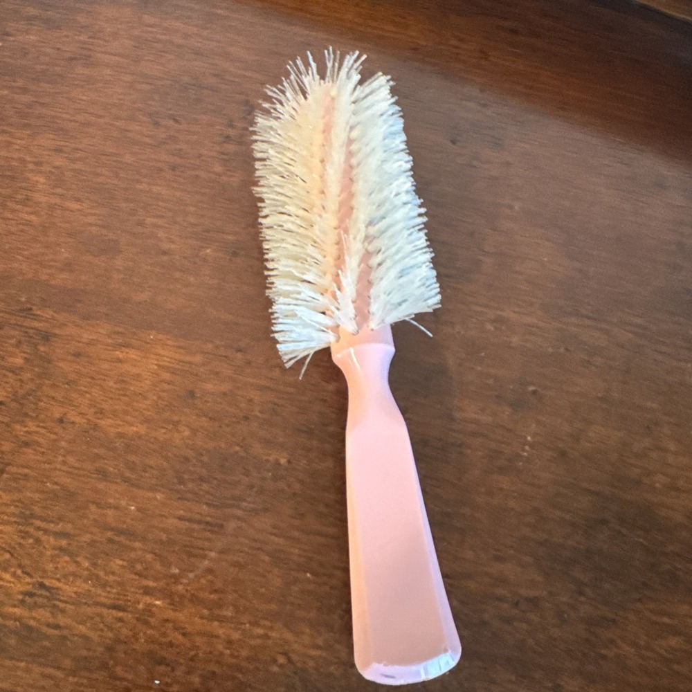8" Vintage Spiral Fuller Bristol-comb Hairbrush Pink Half Round
